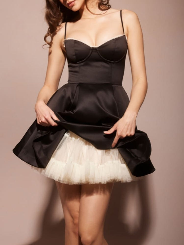 Black Tulle Mini Dress