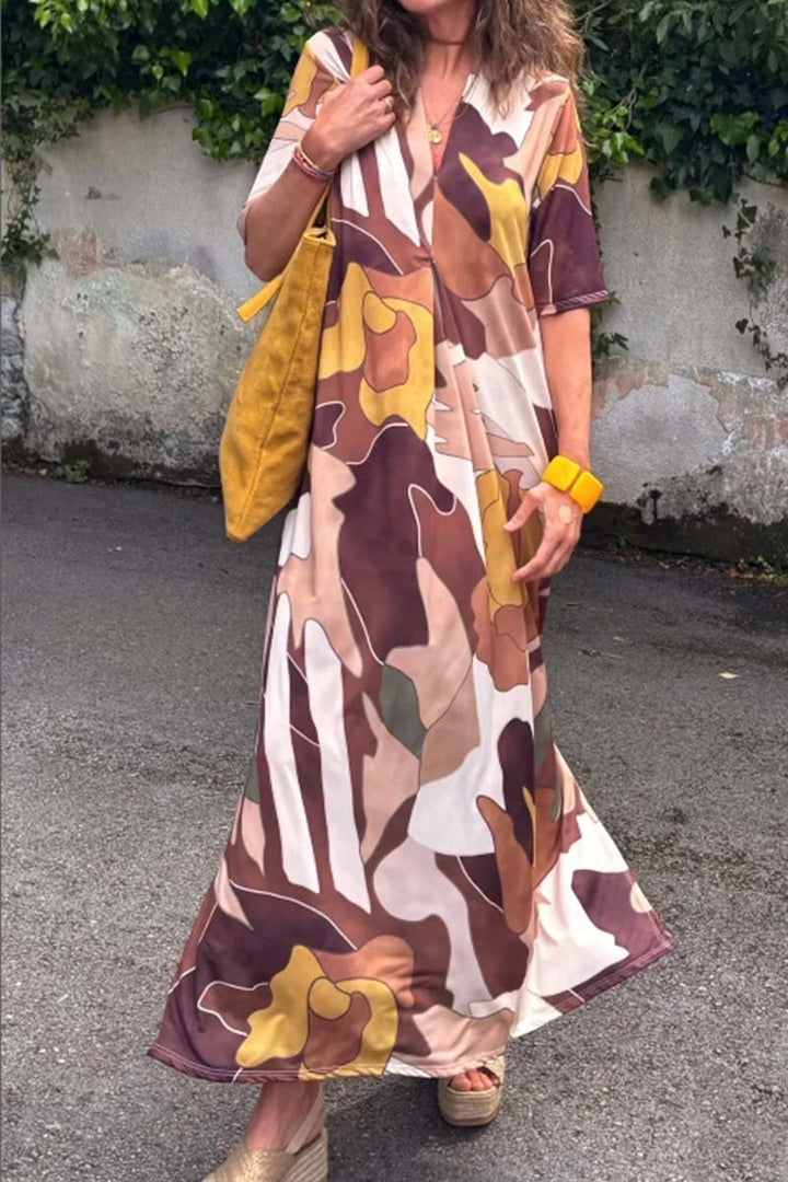 Women's Casual Printed Maxi Dress